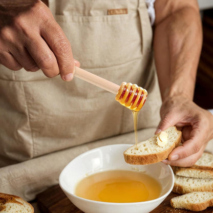 Wooden Honey Dipper Sticks, 20 Pack 3 Inch Mini Honey Stirrers for Jars Dispense and Drizzle, Natural Wood Wand for Tea Party, Wedding Favors, Baby Shower Gifts