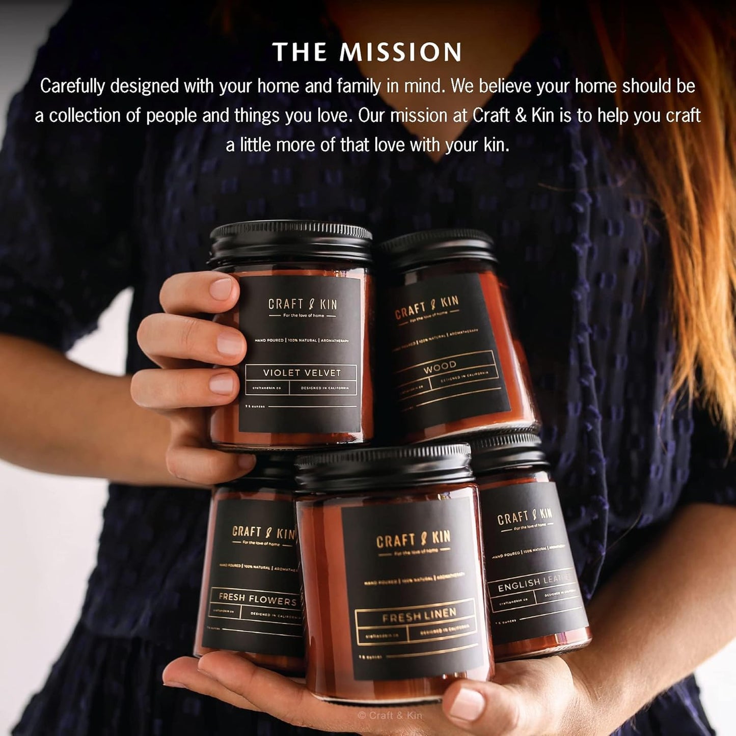 Scented Candle for Men | Palo Santo Candle | All-Natural Scent for Home | Long Lasting Winter Candles, 45-Hour Burn Time, 8Oz